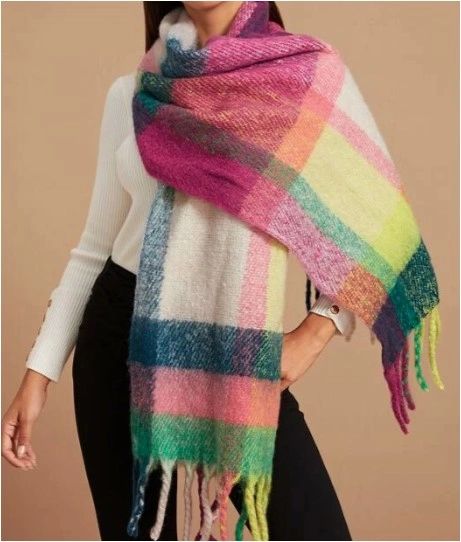 Winter Rainbow Scarf & Hat Set