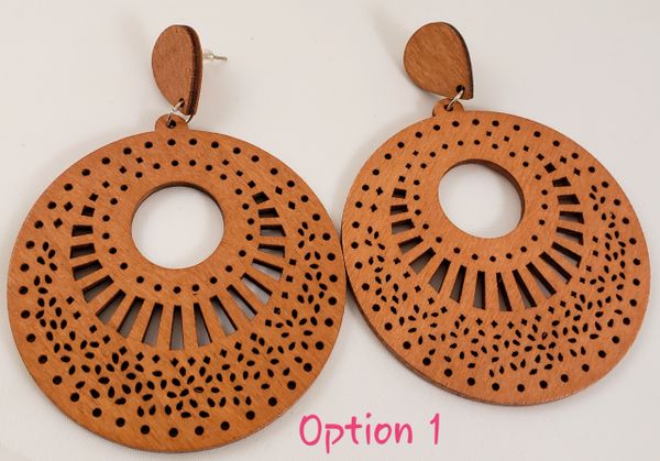 Wooden Filigree Earrings