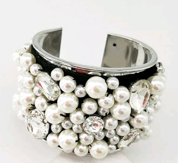 Whirl of Pearls Cuff Bracelet