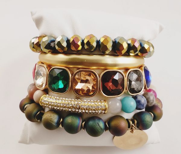 Rainbow Bright Bracelet Stack