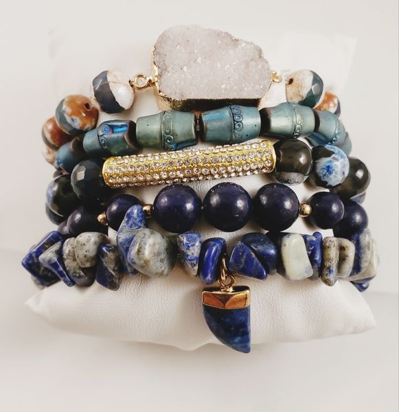 True Blue Bracelet Stack