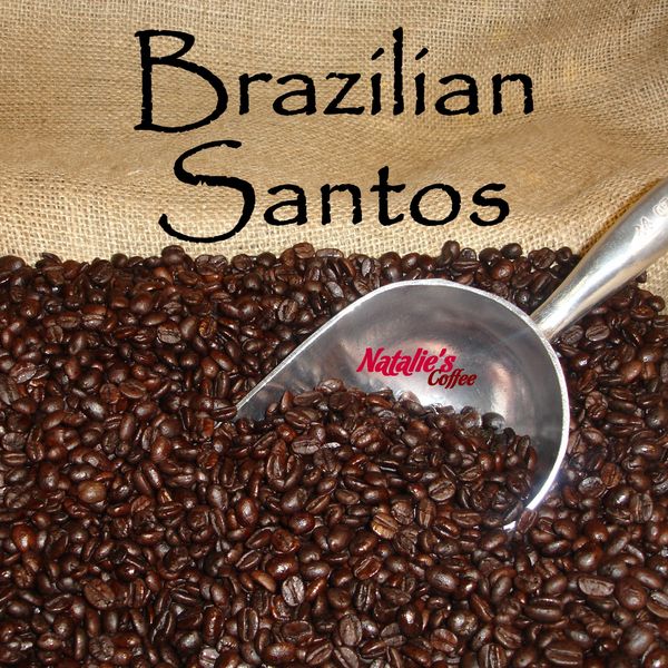 Brazilian Santos Fresh Roasted Gourmet Coffee Natalie's Flavored Coffee