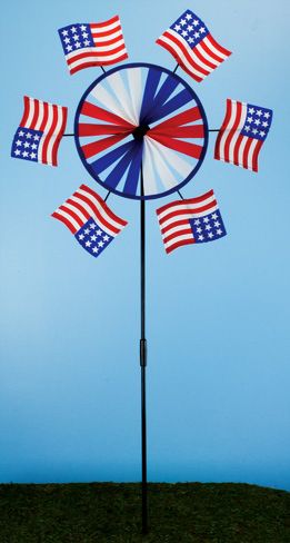 America Flag Wind Spinner (12 PCS SET)