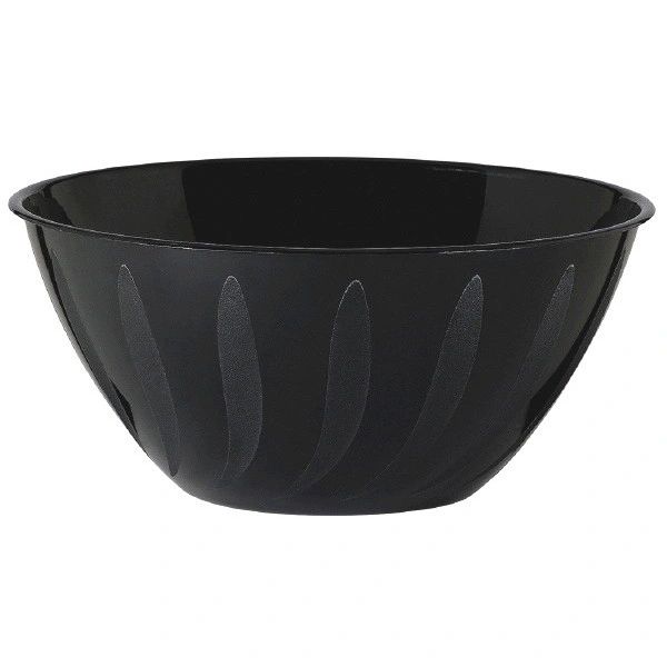 Medium Black Plastic Bowl, 2 qts