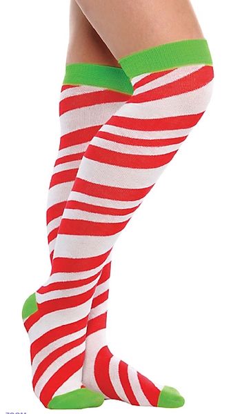 Candy Stripe Over-The-Knee Socks | party suppl balloon curbside pickup ...