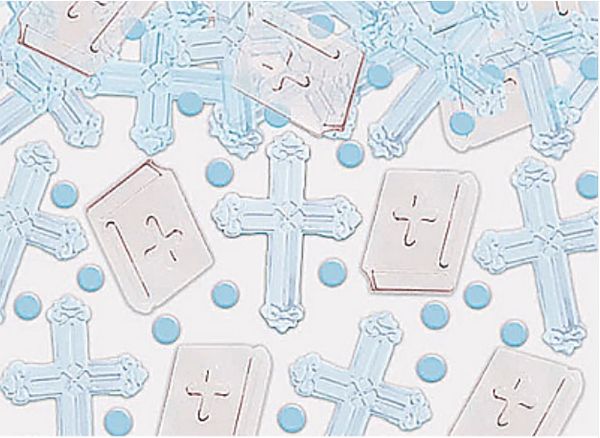 Blue Cross Religious Foil Confetti