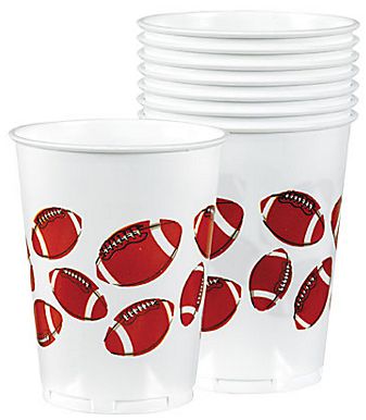 Football Fan Plastic Cups, 14 oz.
