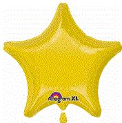 Star 07 Yellow Mylar Balloon 18in