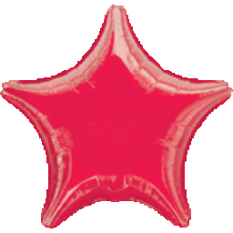 Star 40 Metallic Red Mylar Balloon 19in
