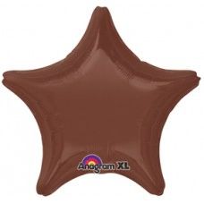 Star 42 Chocolate Brown Mylar Balloon 18in