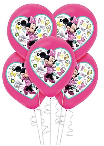 ©Disney Minnie Mouse Happy Helpers Color Printed Latex Balloons, 5ct