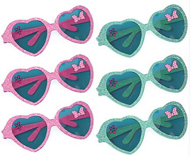 ©Disney Minnie Mouse Happy Helpers Glitter Heart Glasses, 6ct