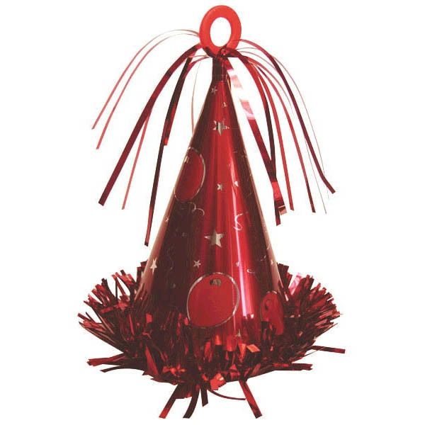 Party Hat Balloon Weight - 04 Red