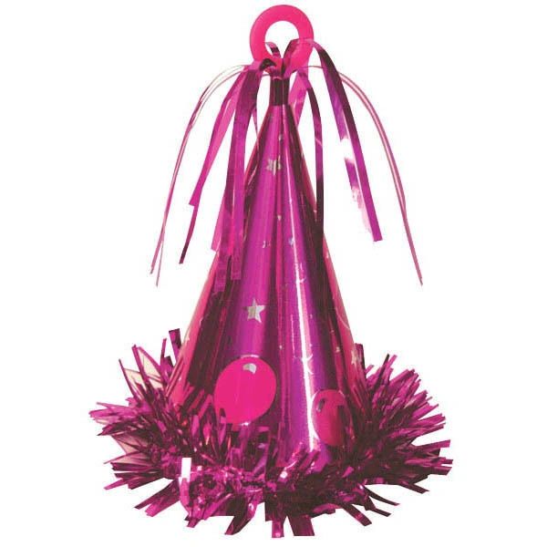 Party Hat Balloon Weight - 06 Hot Pink