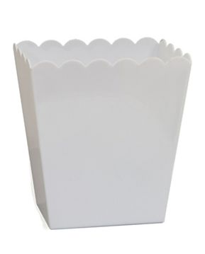 Small White Plastic Scalloped Container
