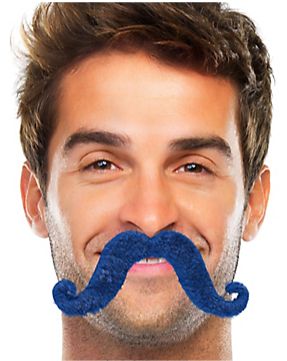 Blue Handlebar Moustache
