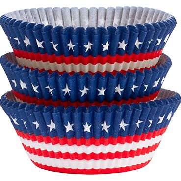 American Flag Baking Cups, 75ct