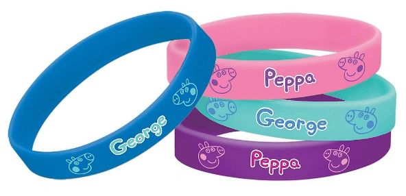 Peppa Pig™ Rubber Bracelet Favors, 4ct
