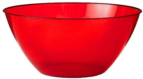 Large Red Plastic Bowl, 5qt