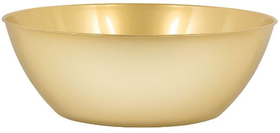 Gold Plastic Serving Bowl