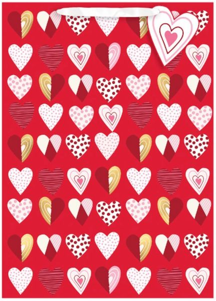 Pattern Hearts Extra Large Gift Bag