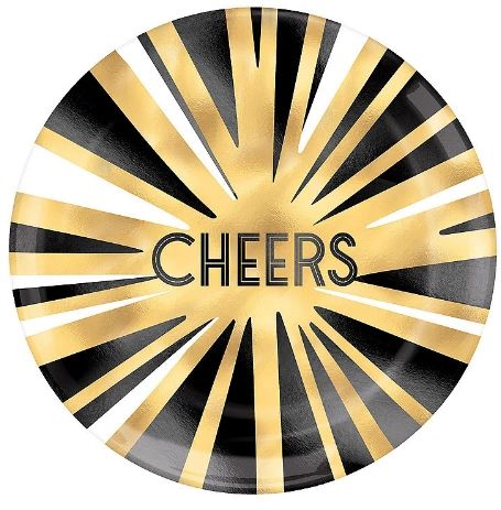 Cheers Plastic Coupe Plates, 7 1/2" - 4ct