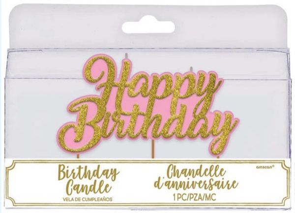 Confetti Fun Glitter Birthday Pick Candle