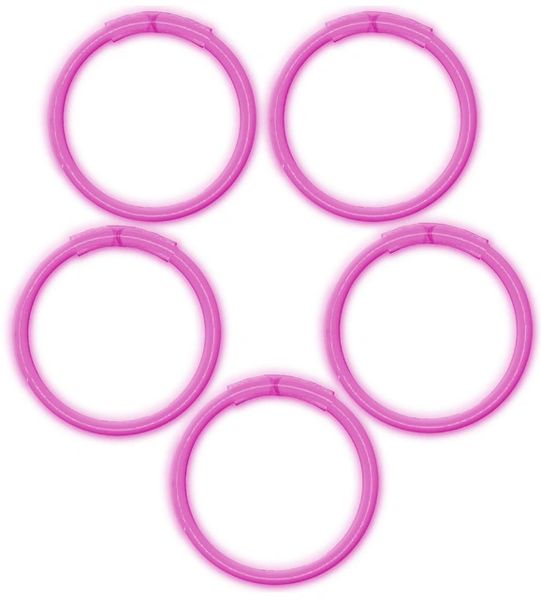8" Pink Glow Sticks, 5ct