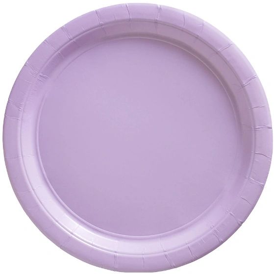 Big Party Pack Lavender Lunch Paper Plates, 9" - 50ct