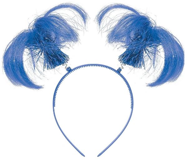 Blue Ponytail Head Bopper