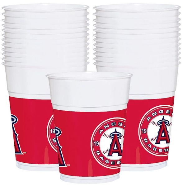Los Angeles Angels Plastic Cups, 16oz - 25ct