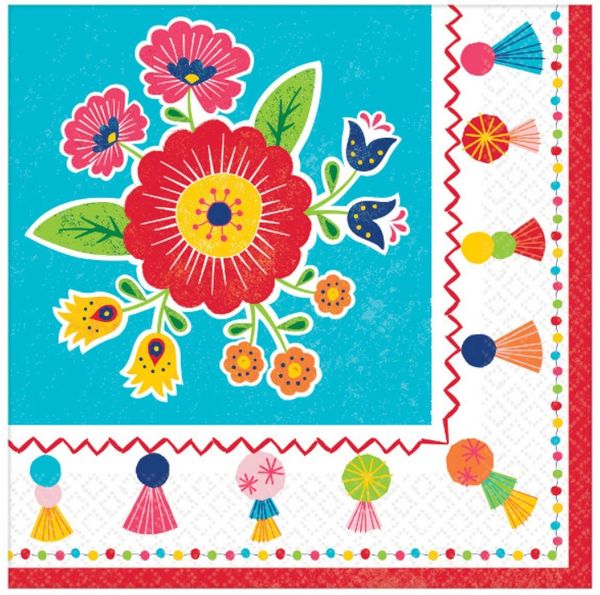Fiesta Time Luncheon Napkins, 16ct party suppl balloon curbside