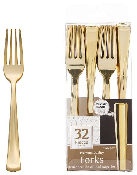 Premium Forks - Gold, 32ct