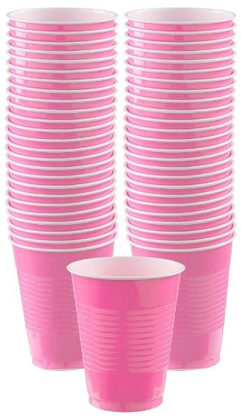 Big Party Pack Bright Pink Plastic Cups, 16 oz - 50ct