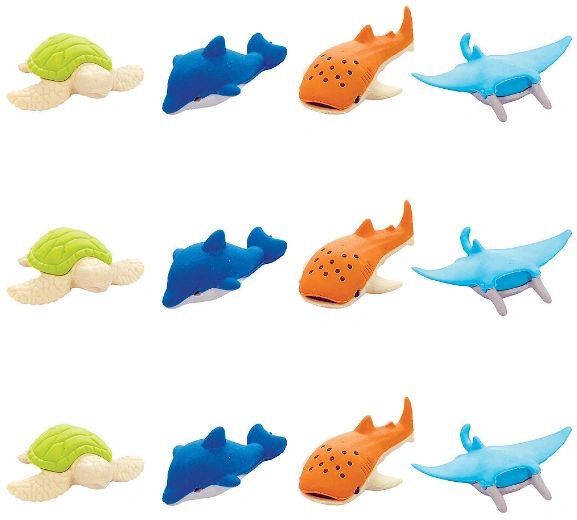 Sea Animal Erasers, 12ct party suppl balloon curbside pickup curb
