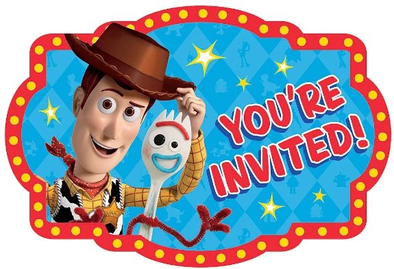 ©Disney/Pixar Toy Story 4 Postcard Invitations, 8ct