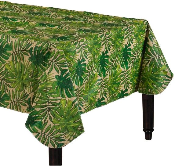 Island Palm Flannel-Backed Vinyl Table Cover