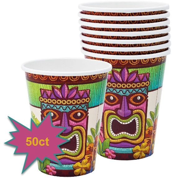 Tropical Tiki Cups, 9oz - 50ct