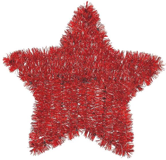 Tinsel Red Star Sign