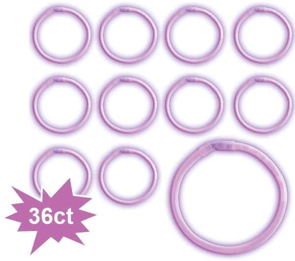 8" Glow Stick Tube - Purple, 36ct
