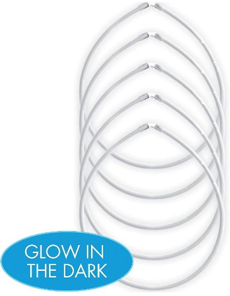 22 Inch Glow Necklace Value Pack - White, 5ct