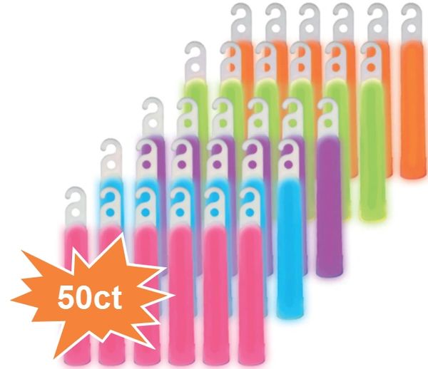 4" Glow Stick Super Mega Value Pack - Multi Color, 50ct