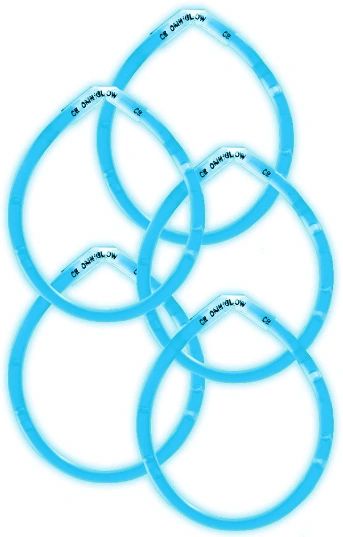 8" Blue Glow Sticks, 5ct