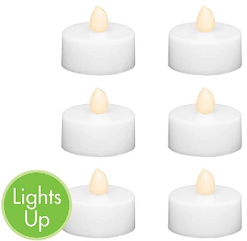 White Tealight Flameless LED Candles, 6ct