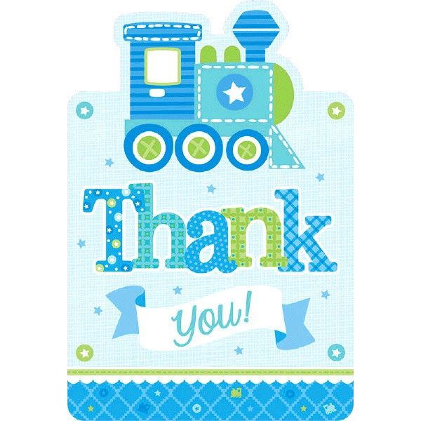 Welcome Baby Boy Baby Shower Thank You Notes, 8ct