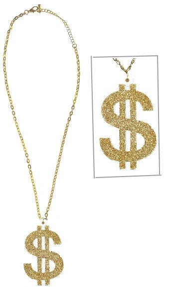 Old School Dollar Sign Necklace | party suppl balloon curbside pickup ...