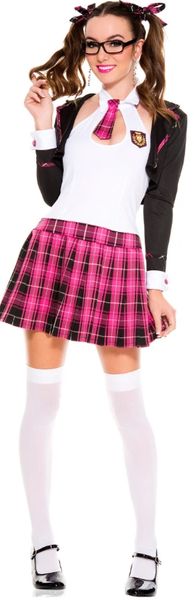 Geek Chic School Girl Dress - Adult Standard