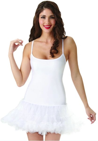 White Petticoat Dress - Adult S/M or M/L