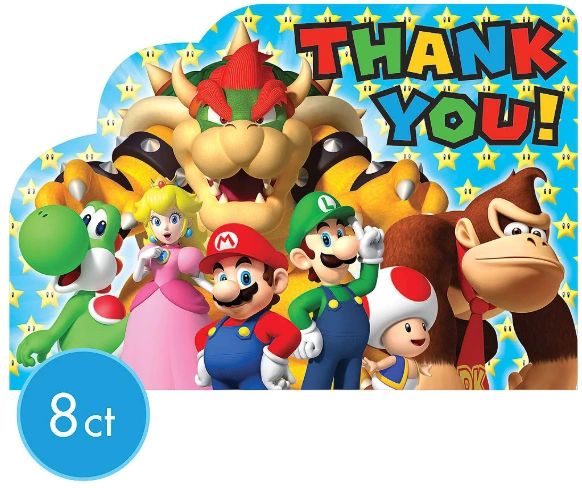 Super Mario Brothers™ Postcard Thank You Cards, 8ct