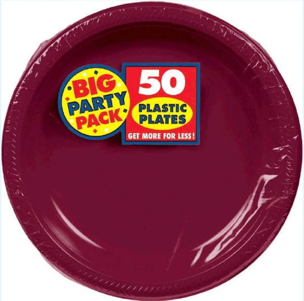 Berry Big Party Pack Plastic Dessert Plates, 7" - 50ct